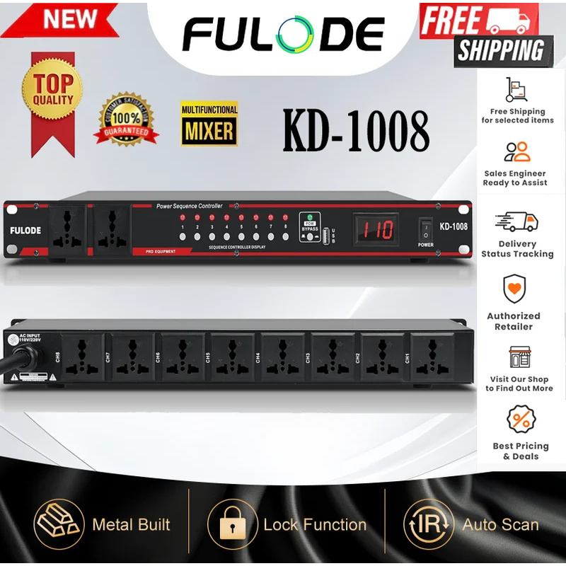 Power Supply - 10-wegs hoogvermogen sequencer-regelaar - 8 onafhankelijke