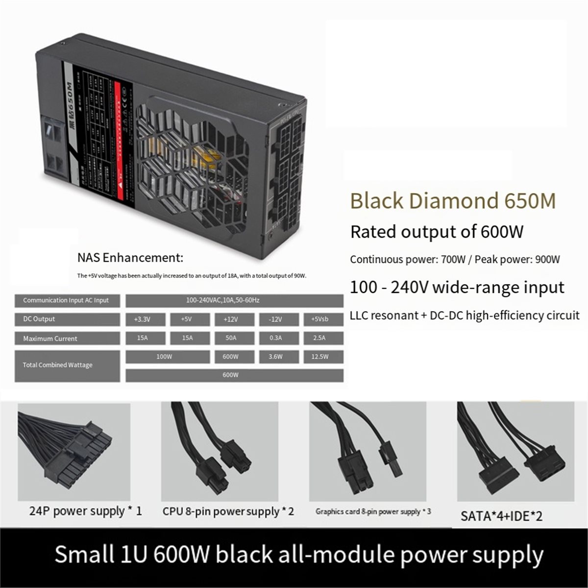 A14G Flex 600W modulaire voedi - Flex Atx Power Supply 600W 1U recensie en prijs