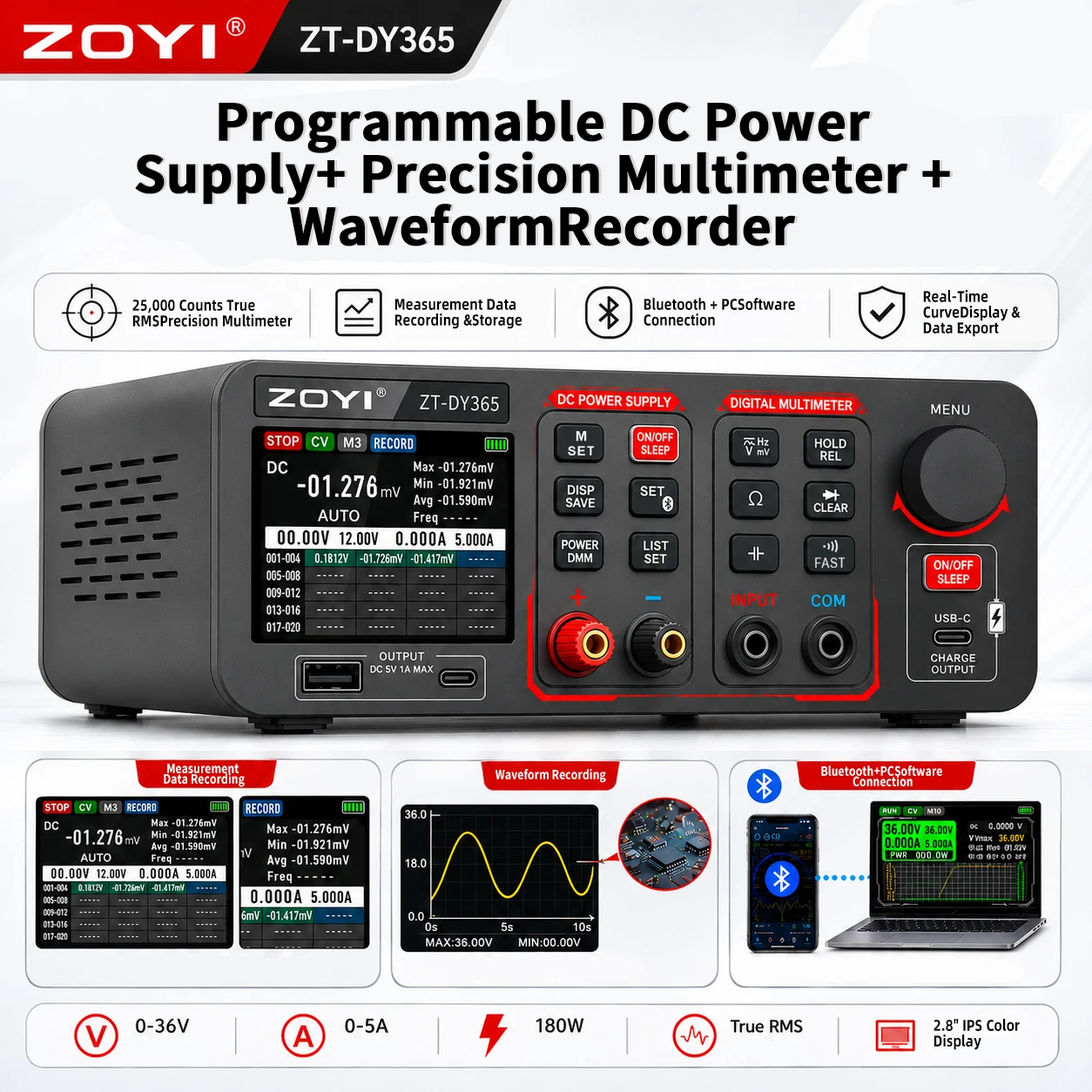 ZOYI DY365 2-in-1 Bench Power  - Pc Power Supply recensie en prijs