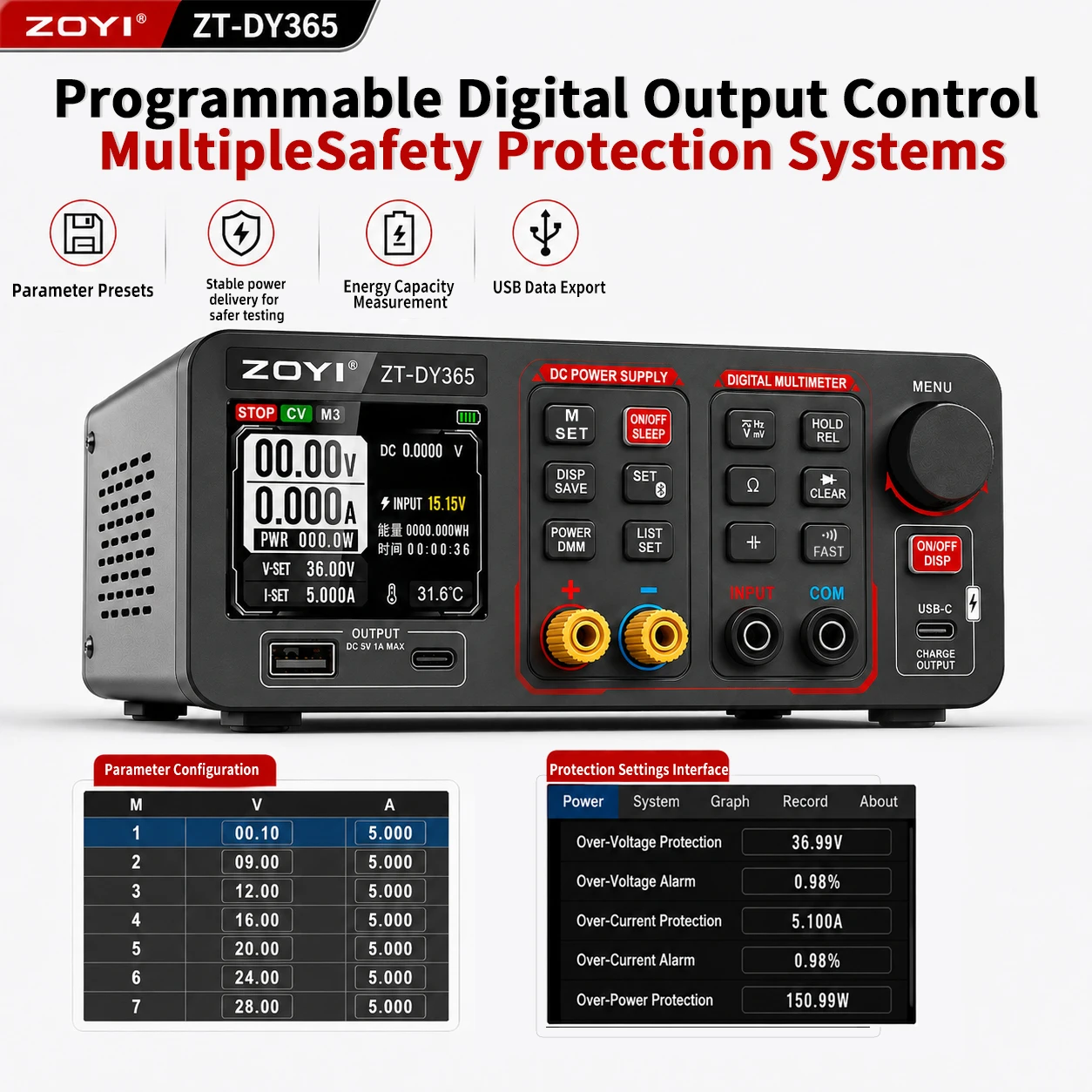ZOYI DY365 2-in-1 Bench Power  - Pc Power Supply recensie en prijs