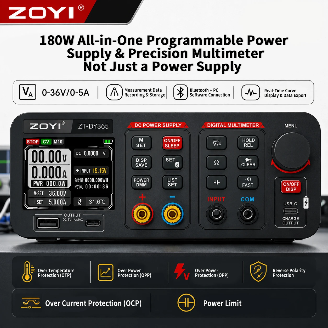 ZOYI DY365 2-in-1 Bench Power  - Pc Power Supply recensie en prijs